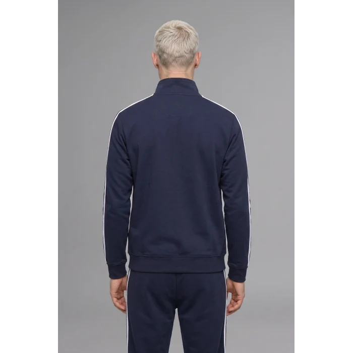 Defacto F0106AXNV146 Lacivert Nefes Alabilen Boxy Fit Fermuarlı Dik Yaka Sweatshirt