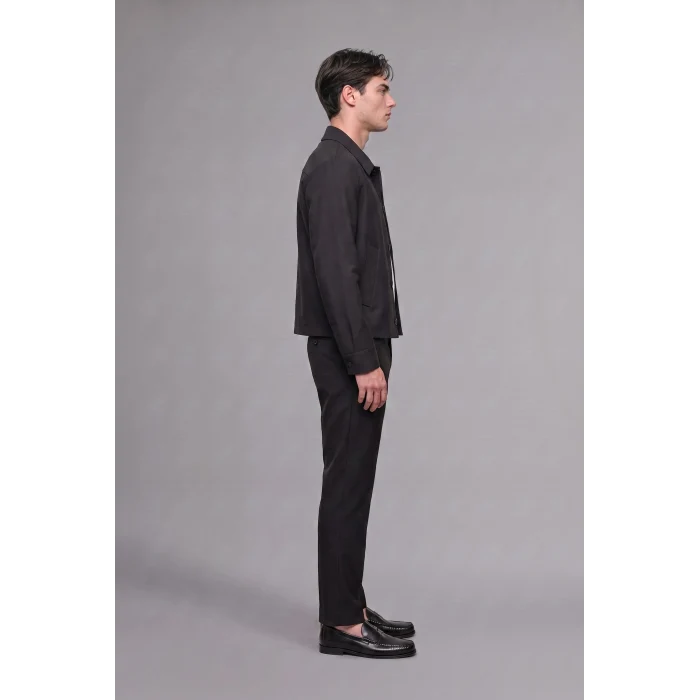 Defacto H4697AXBK27 Siyah Regular Fıt Polo Yaka Düğmeli Yan Cepli Blazer Ceket