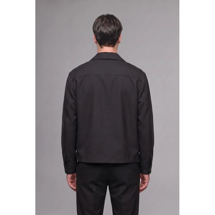 Defacto H4697AXBK27 Siyah Regular Fıt Polo Yaka Düğmeli Yan Cepli Blazer Ceket