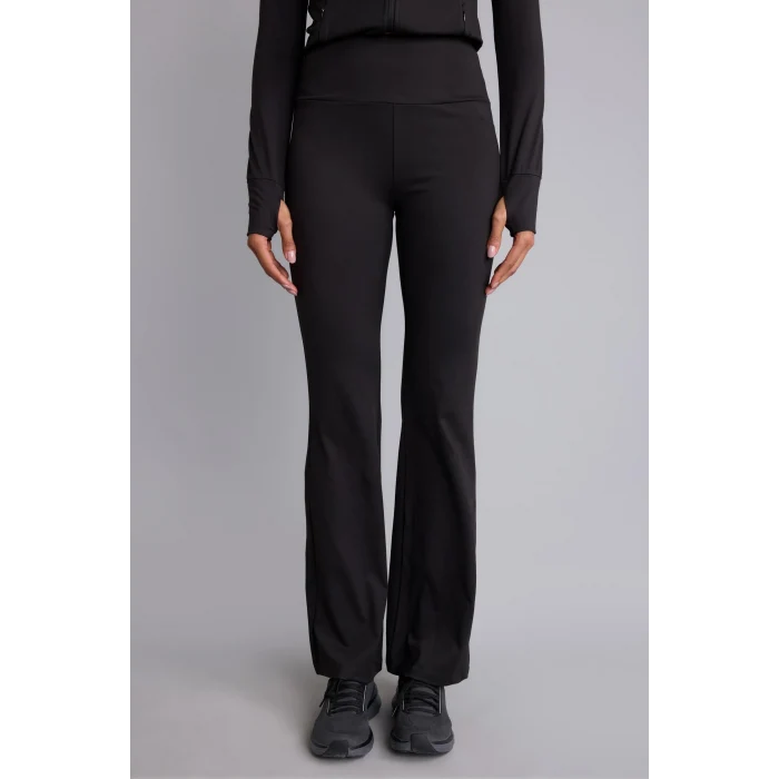 Defacto C9192AXBK81 Siyah Esnek Kumaş Airtech Flare Fit İspanyol Paça Beli Saran Sporcu Pantolon