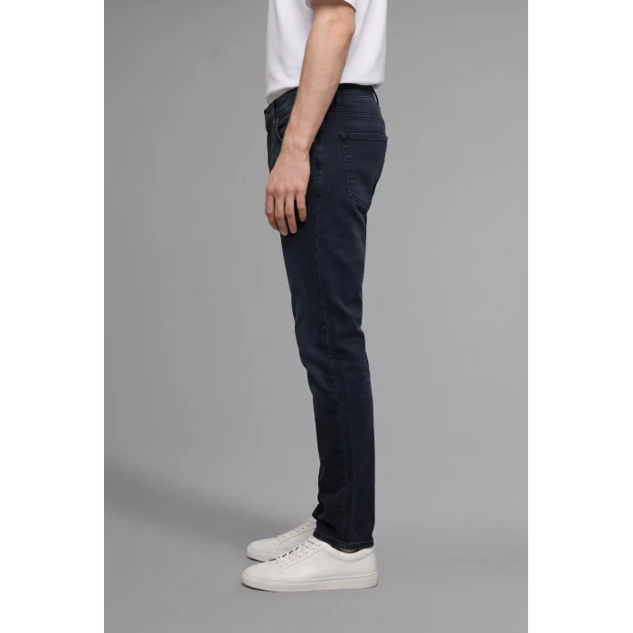 Defacto H5630AXNM40 Siyah Sergio Regular Fit Normal Bel Boru Paça Beş Cep Detaylı Uzun Boy Jean Pantolon