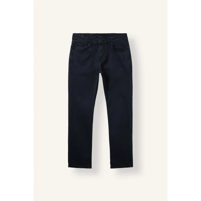Defacto H5630AXNM40 Siyah Sergio Regular Fit Normal Bel Boru Paça Beş Cep Detaylı Uzun Boy Jean Pantolon
