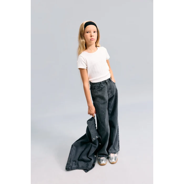 Defacto I2641A8NM36 DENIM Straıght Fıt Jean Pantolon Kız Çocuk