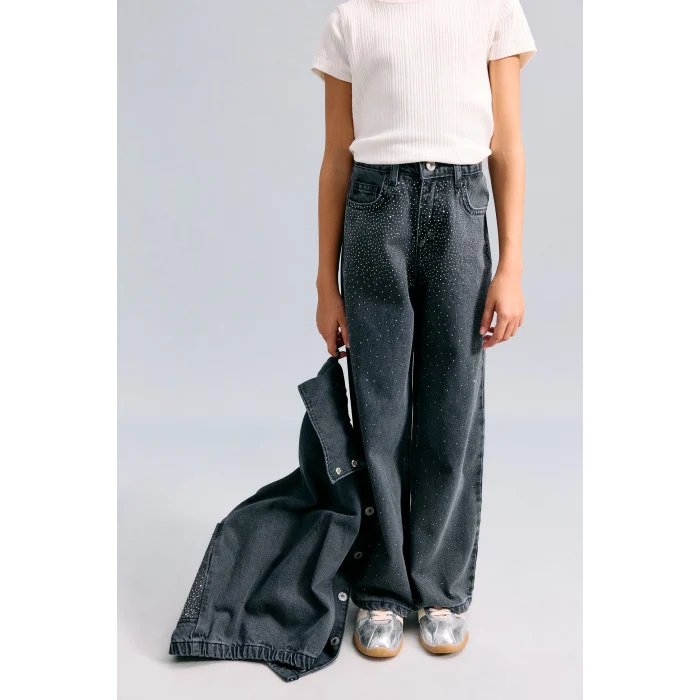 Defacto I2641A8NM36 DENIM Straıght Fıt Jean Pantolon Kız Çocuk