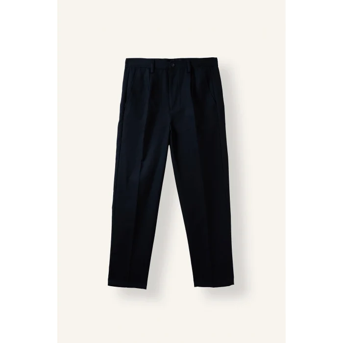 Defacto H4095AXNV86 Lacivert Pens Detaylı Relax Fit Klasik Pantolon