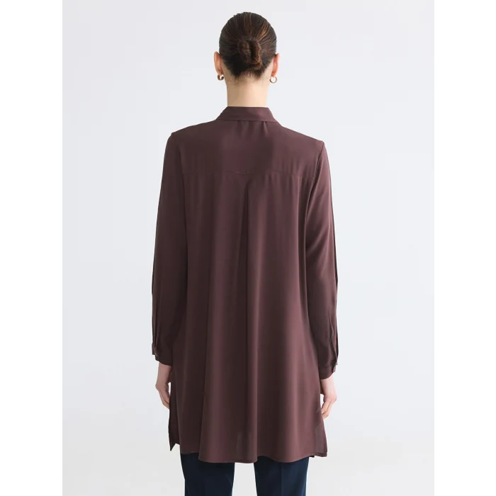 LCW Grace Kahverengi Regular Fit Kadın Gömlek Tunik