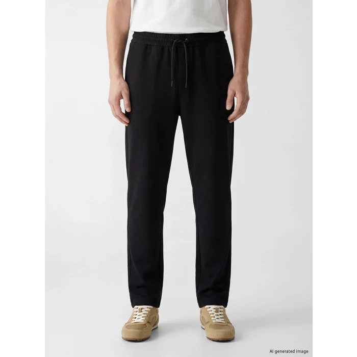XSIDE Siyah Regular Fit Erkek Eşofman Altı