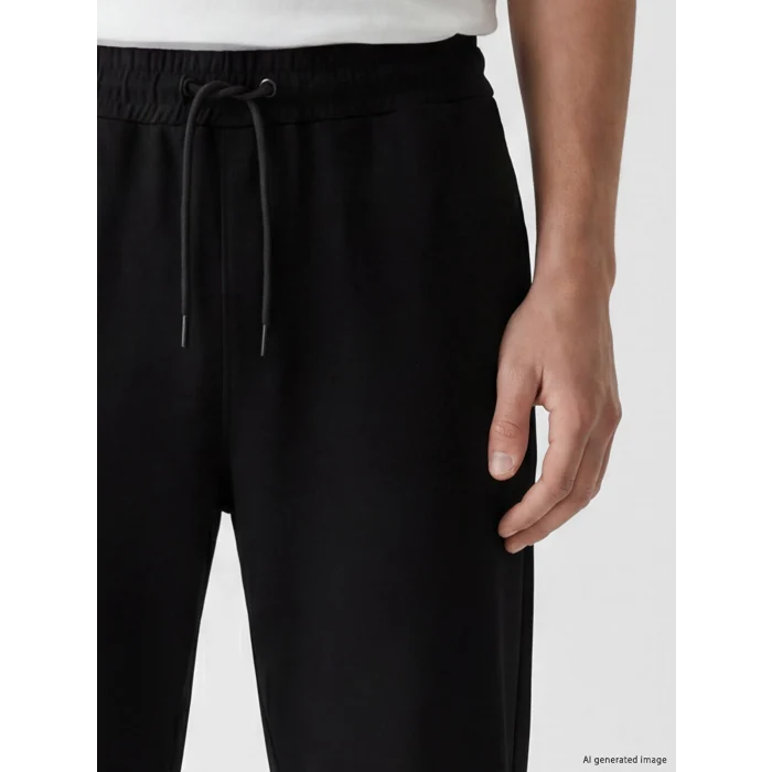 XSIDE Siyah Regular Fit Erkek Eşofman Altı
