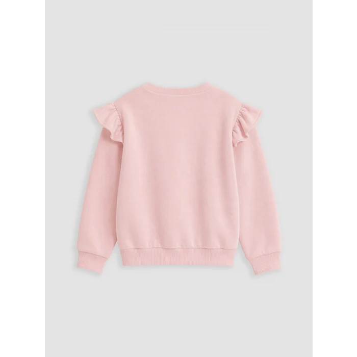 LCW Kids Pembe Bisiklet Yaka Nakışlı Kız Çocuk Takım