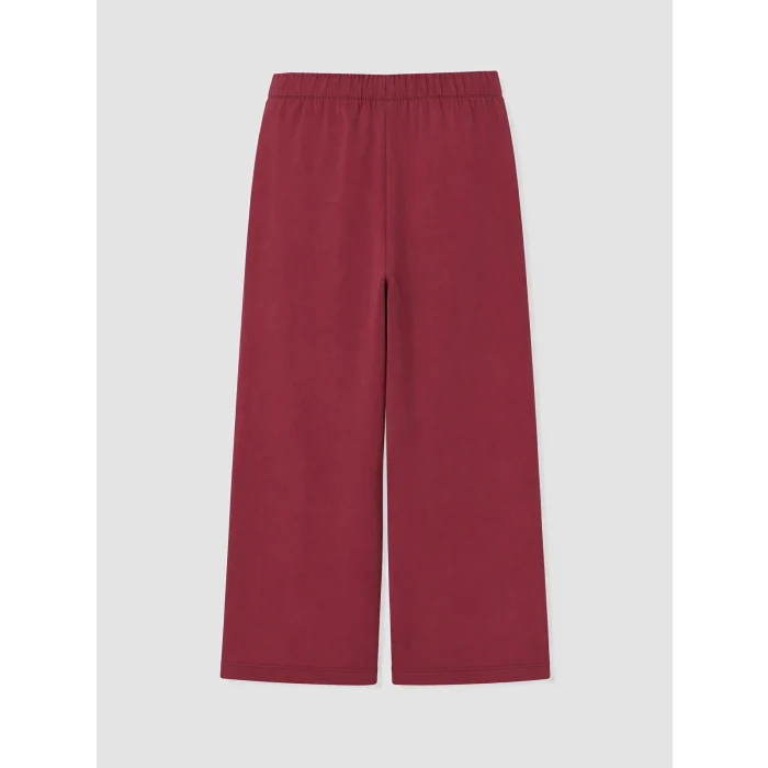 LCW Kids Bordo Polo Yaka Çizgili Kız Çocuk Takım