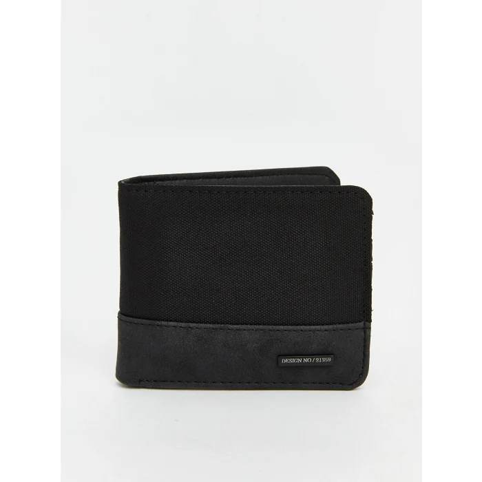 LCW ACCESSORIES Siyah Deri Görünümlü Erkek Cüzdan
