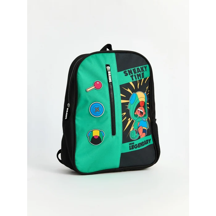 LCW ACCESSORIES Siyah Brawl Stars Baskılı Erkek Çocuk Sırt Çantası