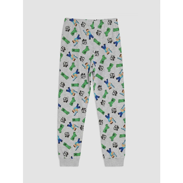 LCW Kids Lacivert Minecraft Lisanslı Erkek Çocuk Pijama Takımı
