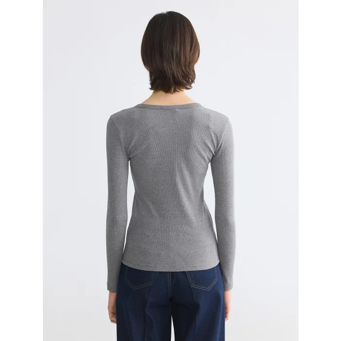 LCW EVERYDAY Antrasit Bisiklet Yaka Kadın Body