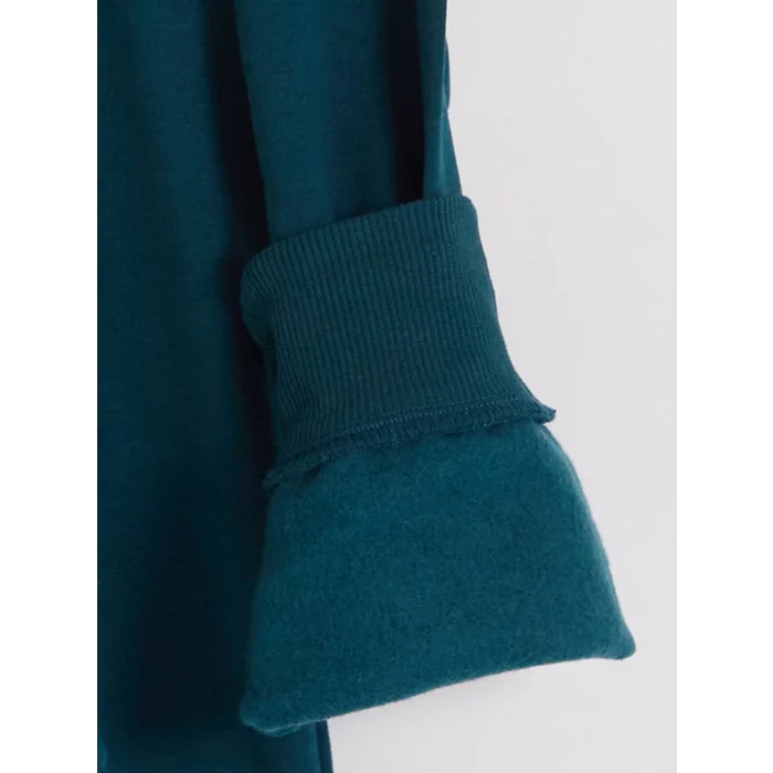 LCW Kids Petrol Kapüşonlu NYC Baskılı Erkek Çocuk Kalın Sweatshirt