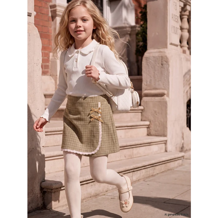 LCW Kids Beyaz Bebe Yaka Kız Çocuk Tişört