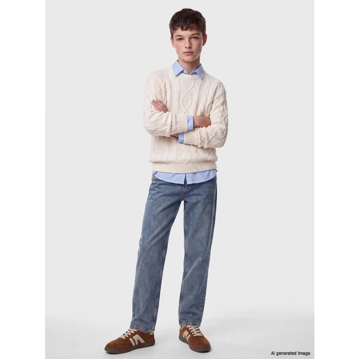 LCW Kids İndigo Wideleg Erkek Çocuk Jean Pantolon