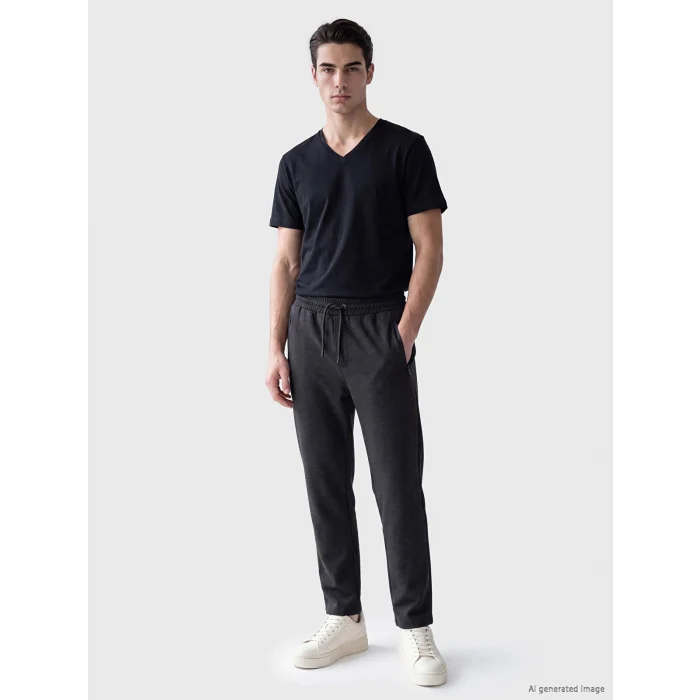LCWAIKIKI Classic Antrasit Regular Fit Erkek Eşofman Altı
