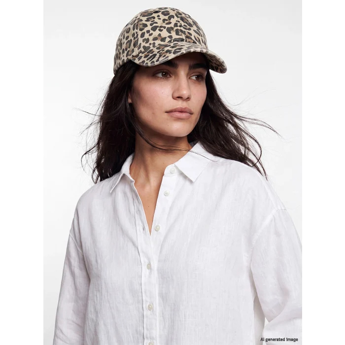 LCW ACCESSORIES Kahverengi Leopar Desenli Kadın Kep Şapka