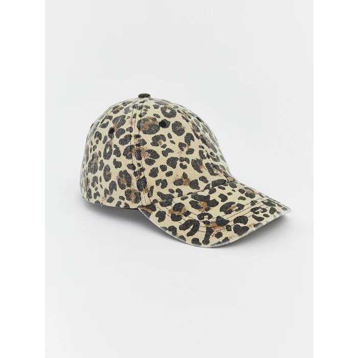 LCW ACCESSORIES Kahverengi Leopar Desenli Kadın Kep Şapka