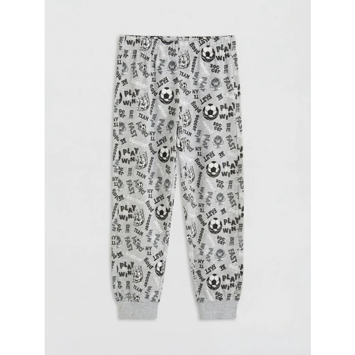 LCW Kids Kırmızı Baskılı Erkek Çocuk Pijama Takım