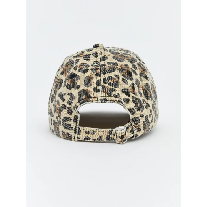 LCW ACCESSORIES Kahverengi Leopar Desenli Kadın Kep Şapka
