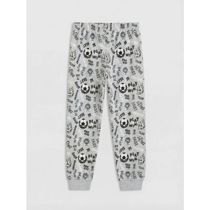 LCW Kids Kırmızı Baskılı Erkek Çocuk Pijama Takım