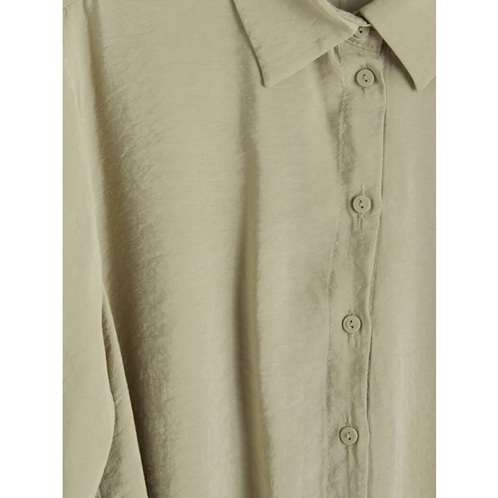 LCW EVERYDAY Haki Oversize Modal Karışımlı Kadın Gömlek Tunik