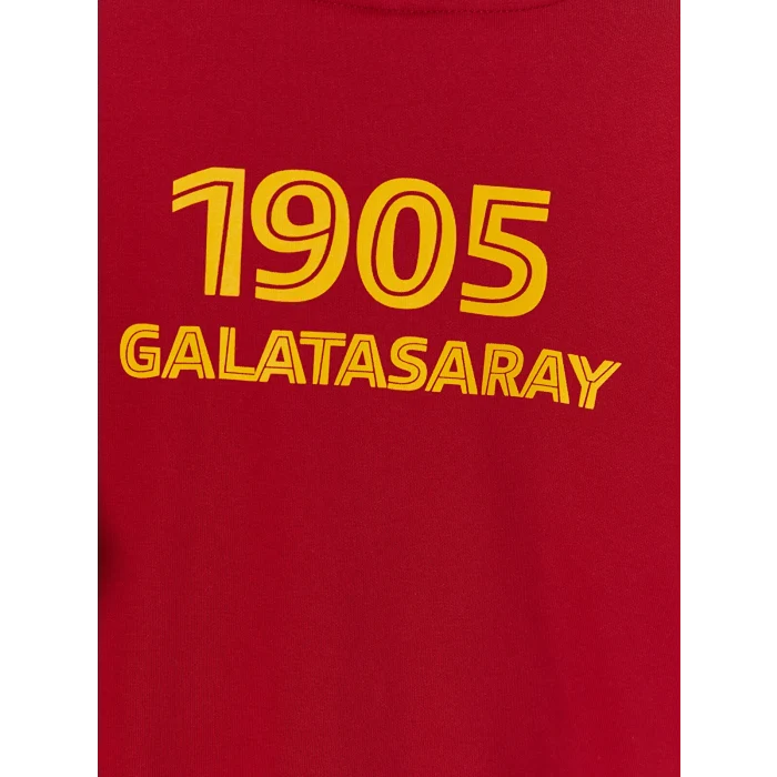 LCW Kids Kırmızı Kapüşonlu Galatasaray Baskılı Erkek Çocuk Sweatshirt