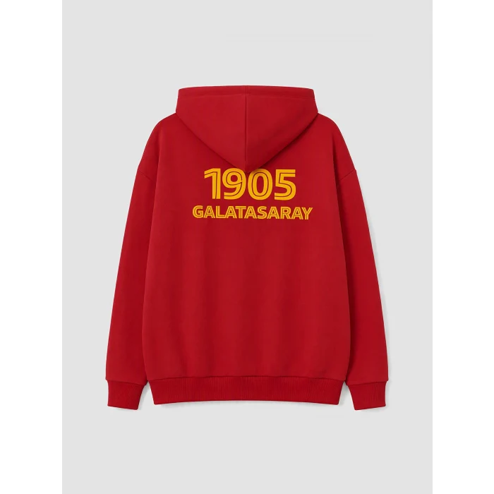 LCW Kids Kırmızı Kapüşonlu Galatasaray Baskılı Erkek Çocuk Sweatshirt