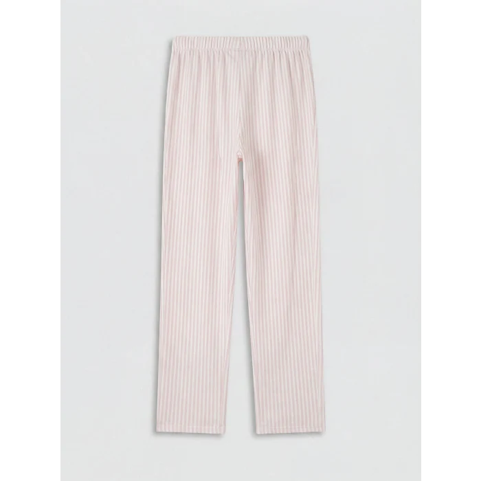 LCW Kids Pembe Gömlek Yaka Kız Çocuk Pijama Takım