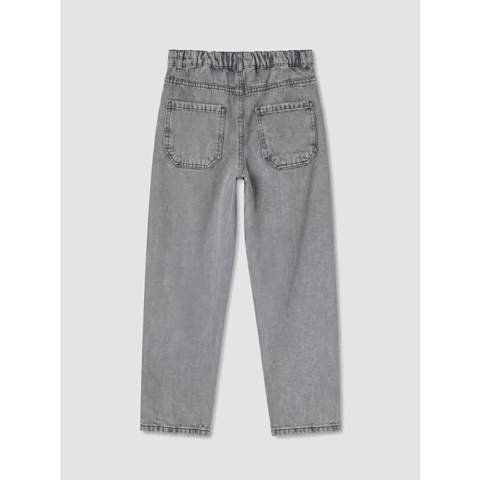 LCW Kids Gri Baggy Fit Erkek Çocuk Jean Pantolon