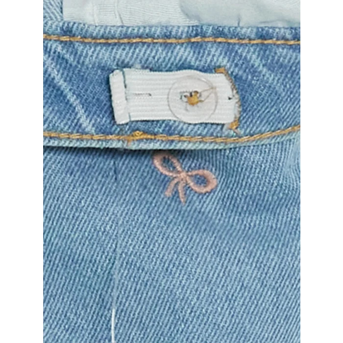 LCW Kids İndigo Straight Fit Nakışlı Kız Çocuk Jean Pantolon