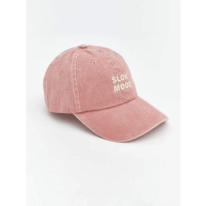 LCW ACCESSORIES Pembe Yazı Nakışlı Kadın Kep Şapka