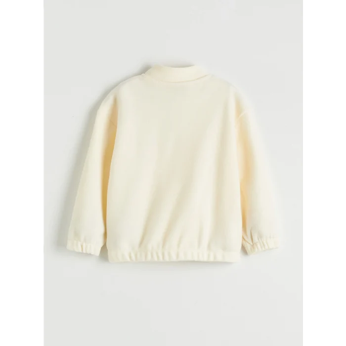 LCW Kids Bej Dik Yaka Erkek Çocuk Polar Sweatshirt