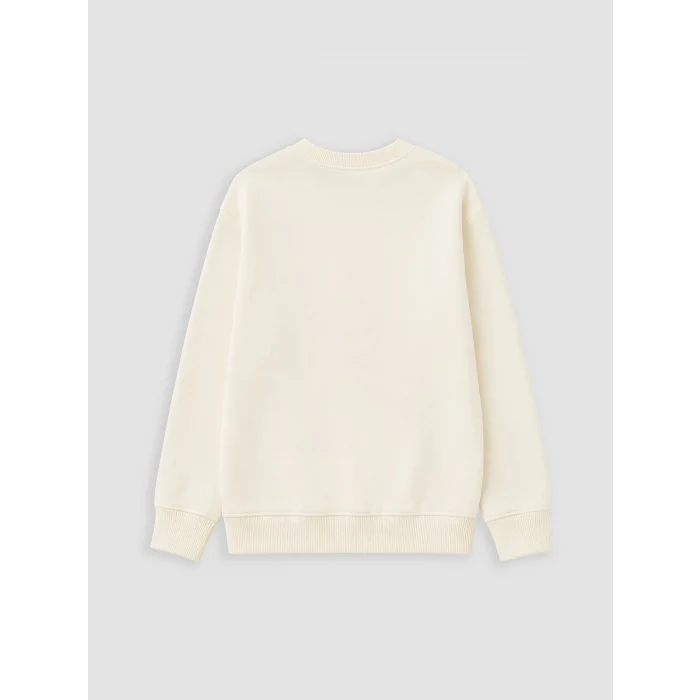 LCW Kids Ekru Kız Çocuk Baskılı Sweatshirt