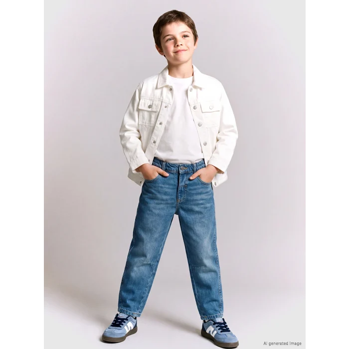 LCW Kids İndigo Baggy Fit Erkek Çocuk Jean Pantolon