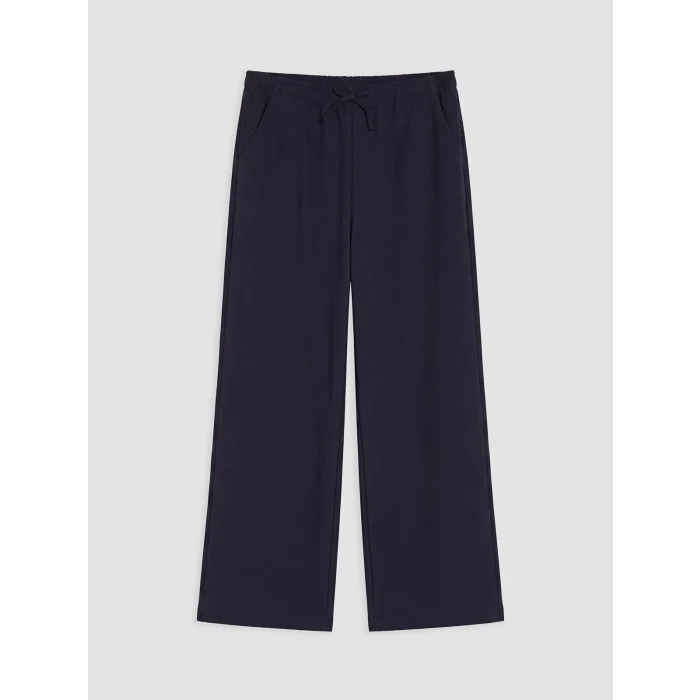 LCW Kids Lacivert Wideleg Kız Çocuk Pantolon