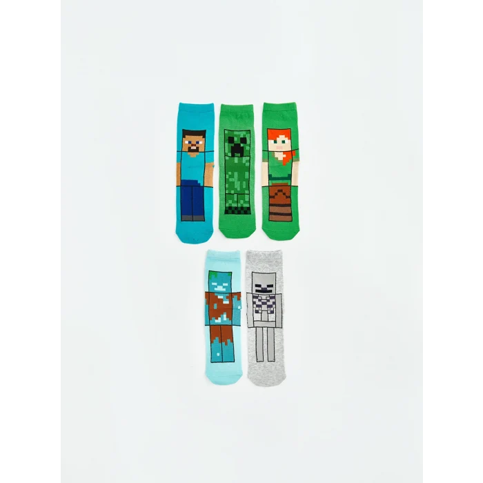 LCW Kids Karışık Minecraft Erkek Çocuk Soket Çorap 5li