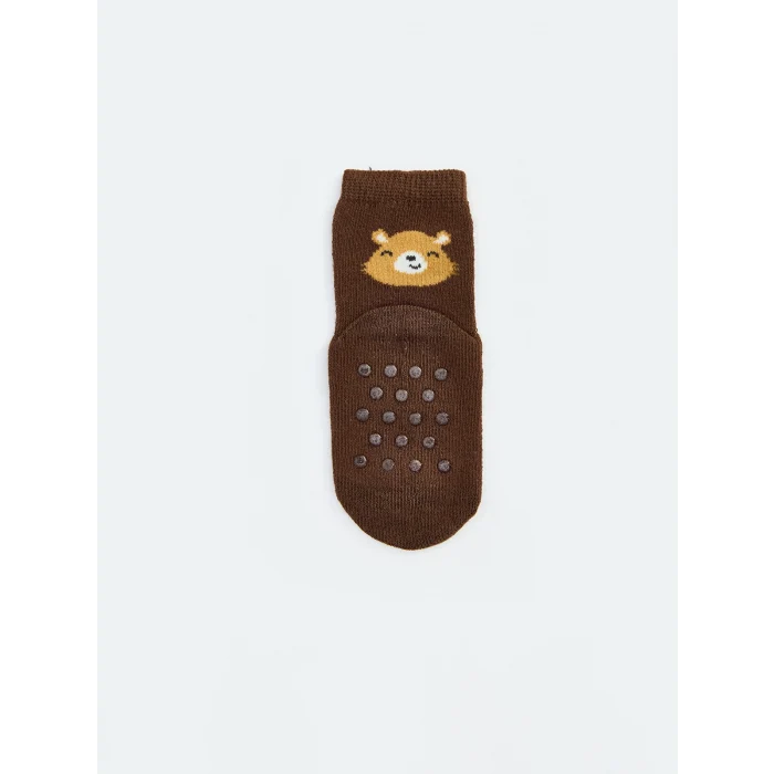 LCW baby Ekru Çizgili Erkek Bebek Soket Çorap 5li