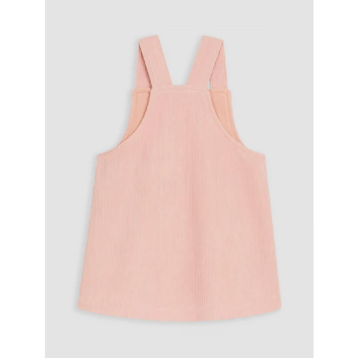 LCW baby Pembe Kız Bebek Kadife Salopet Takım