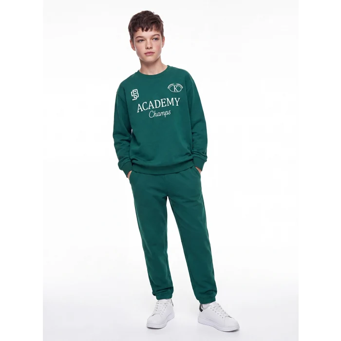 LCW Kids Yeşil Baskılı Erkek Çocuk Eşofman Takımı