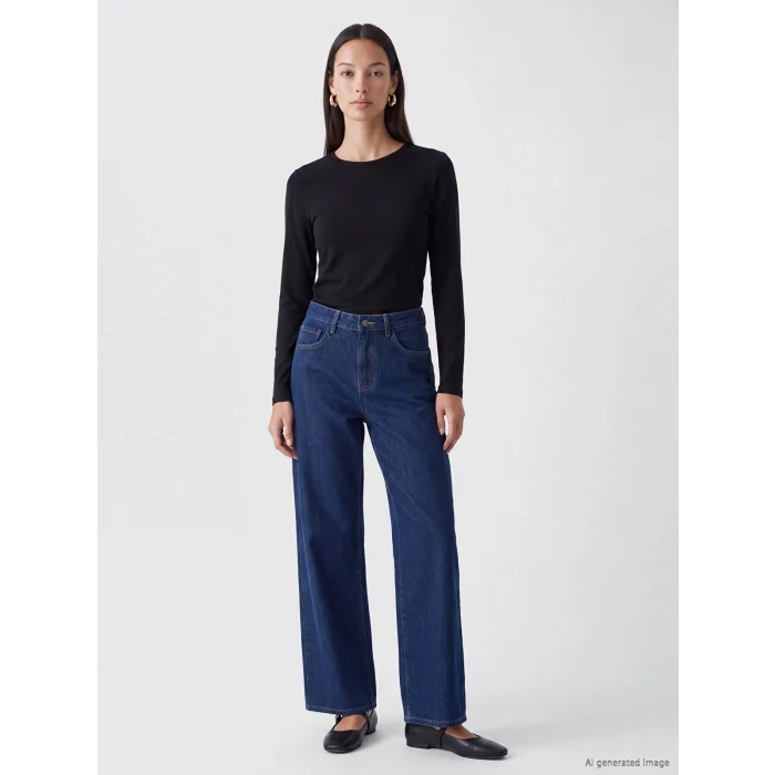 LCW EVERYDAY Siyah Bisiklet Yaka Kadın Body