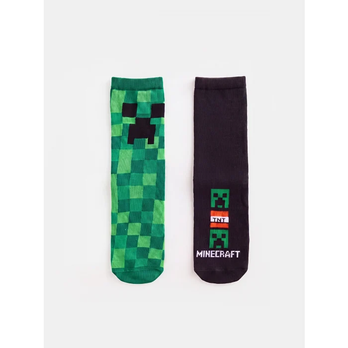 LCW Kids Karışık Minecraft Baskılı Erkek Çocuk Soket Çorap 5li