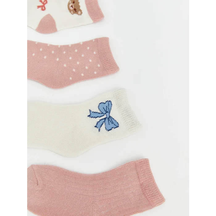 LCW baby Ekru Kız Bebek Soket Çorap 7li