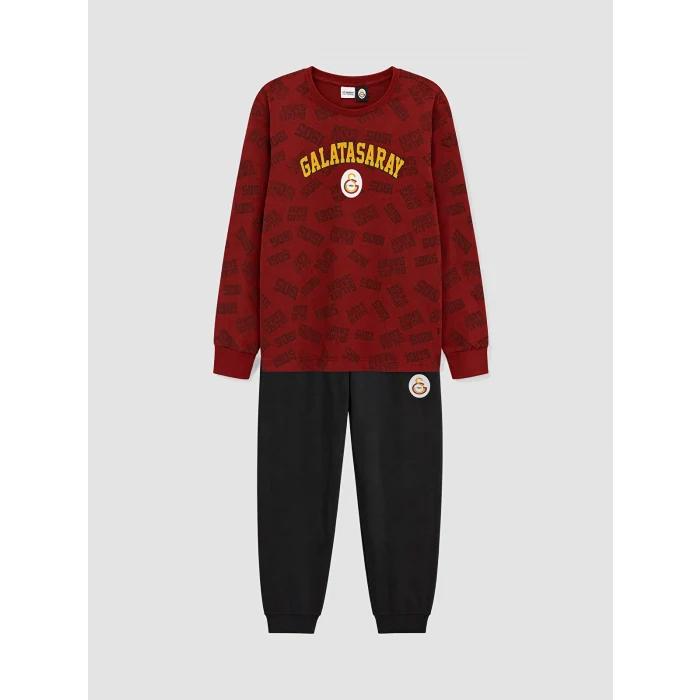 LCW Kids Kırmızı Galatasaray Lisanslı Erkek Çocuk Pijama Takım