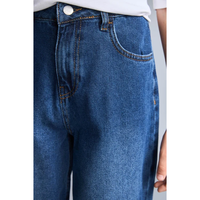 Defacto H8871A8NM35 DENIM %100 Pamuk Balloon Fıt Jean Mavi Pantolon Erkek Çocuk