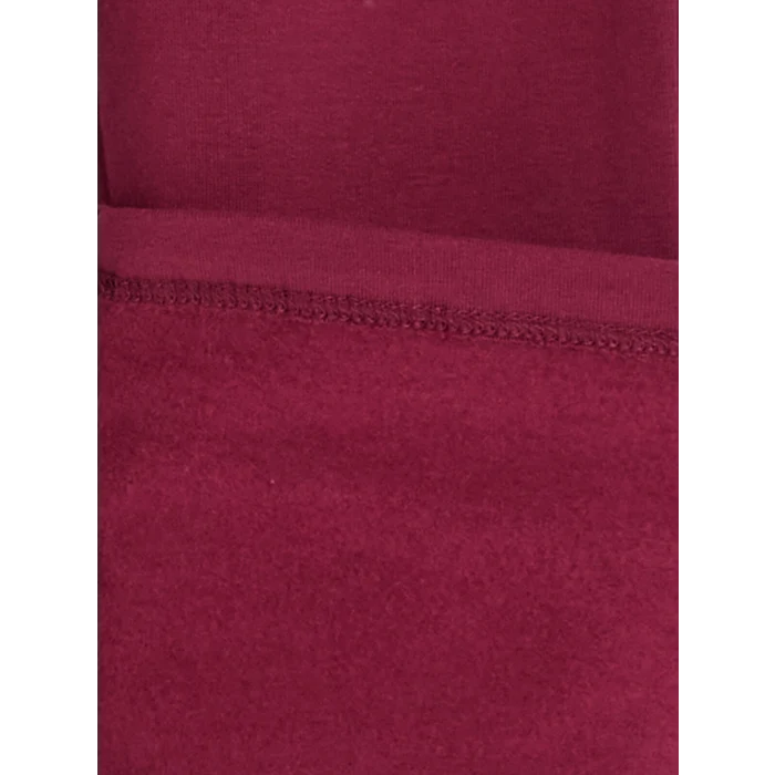 LCW Kids Bordo Fırfırlı Çizgili Kız Çocuk Sweatshirt