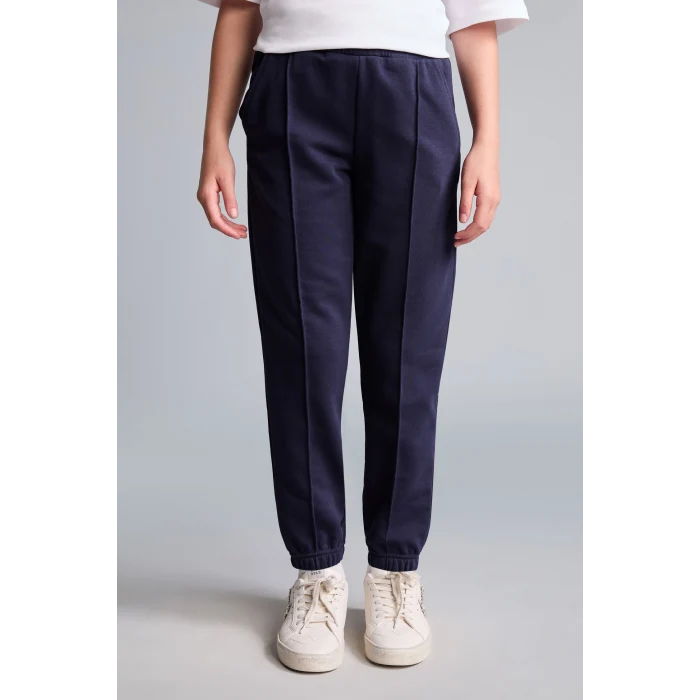 Defacto X9036A6NV241 Lacivert Esnek Belli Cepli Jogger Eşofman Altı Kız Çocuk