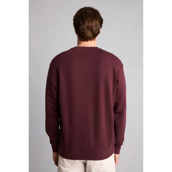 Defacto E8339AXBR464 Bordo Pamuklu Regular Fit Basic Sweatshirt